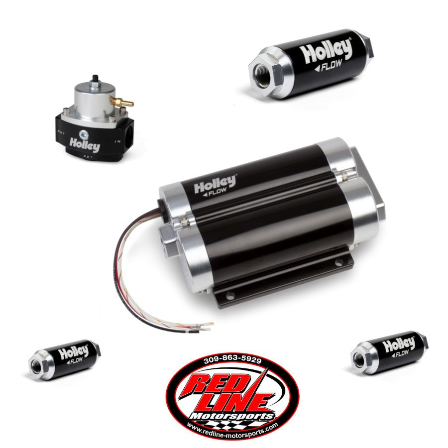 130 GPH Dominator Dual Inlet In-Line Billet EFI Fuel Pump Kit (Up to 1200 HP N/A or 650 HP Boosted on Gasoline at 13.8V)