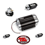 200 GPH Dominator Dual Inlet In-Line Billet EFI Fuel Pump Kit (Up to 1800 HP N/A or 1000 HP Boosted on Gasoline at 13.8V)